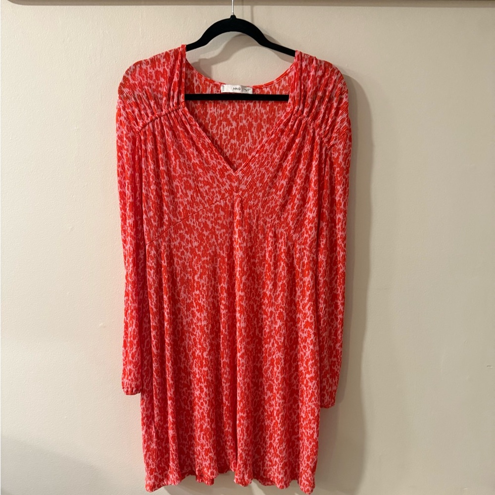 Mango Pink Ruched Long Sleeve Tunic